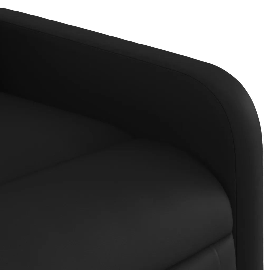 Poltrona reclinabile massaggiante in similpelle nera 3206875