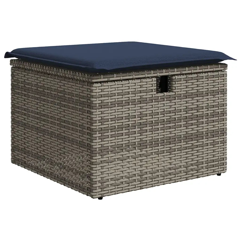 Set Divani da Giardino 7 pz con Cuscini Grigio in Polyrattan 3274821