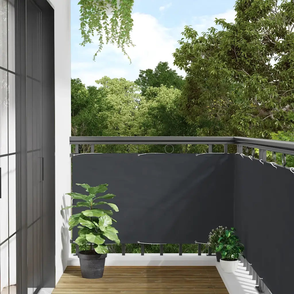 Schermo da balcone | Paravento da Balcone Antracite 300x90 cm in PVC