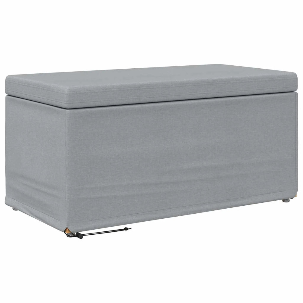 Pouf Grigio chiaro Tessuto e Legno Ingegnerizzato 876773