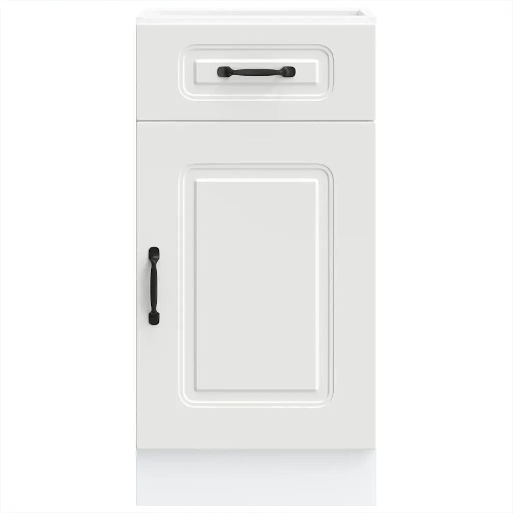 Mobile da cucina con vano contenitore 40 x 46 x 81,5 cm pratico moderno in legno composito bianco 02_0049890