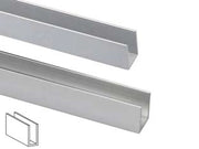 PROFILO AD U IN ALLUMINIO- - mm.10x10 mt.2 argento lucido - 5 pezzi