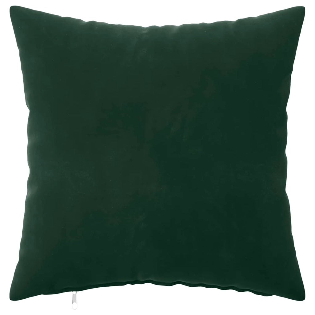 Federa 2 pcs HEERLEN Verde Scuro 45 x 45 cm Velluto 910306