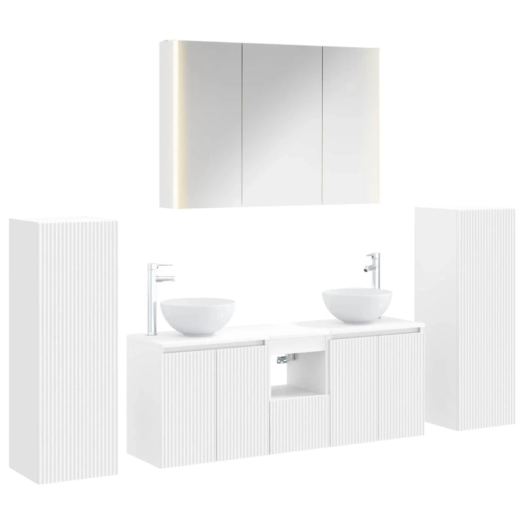 Set di mobili per il bagno 6 pz Bianco 3407151