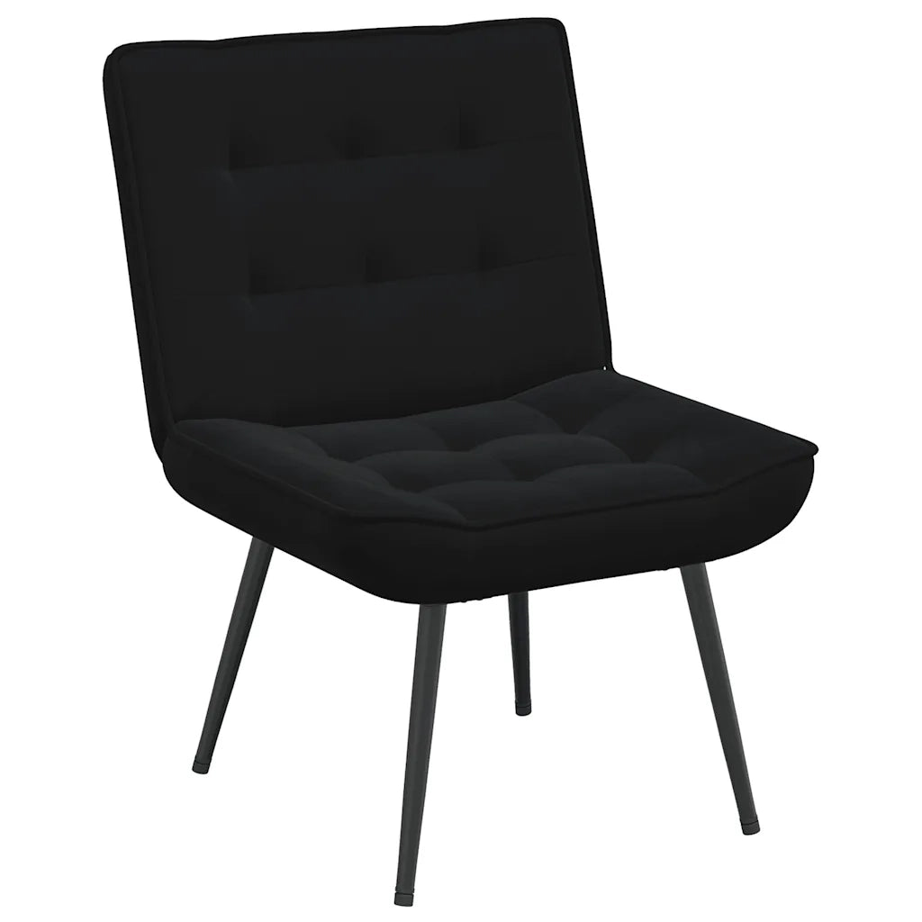 Poltrona Relax 64x74x84 cm Nera in Velluto 4012322