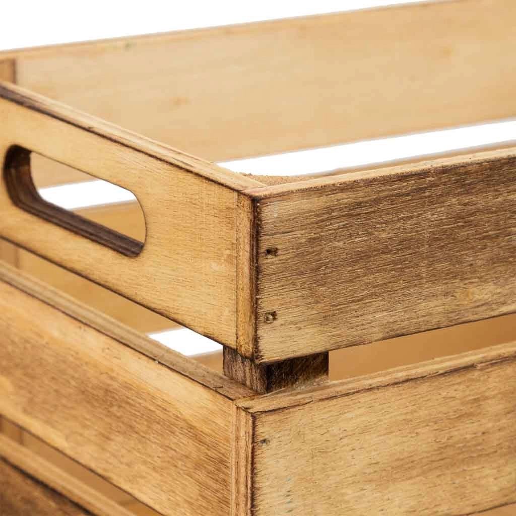 Cassetto in legno marrone 18x12x10h cm