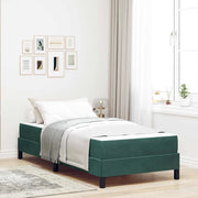 Letto a molle con materasso Verde Scuro 100 x 200 cm Tessuto 3398674