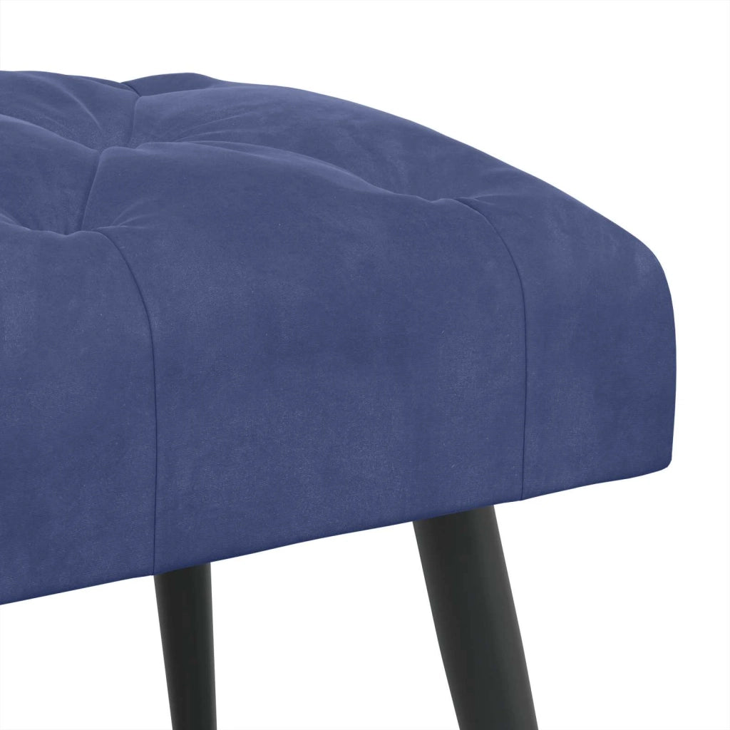 Panchina con bottoni imbottiti Blu Polizia 110 x 40 x 46 cm 42038583