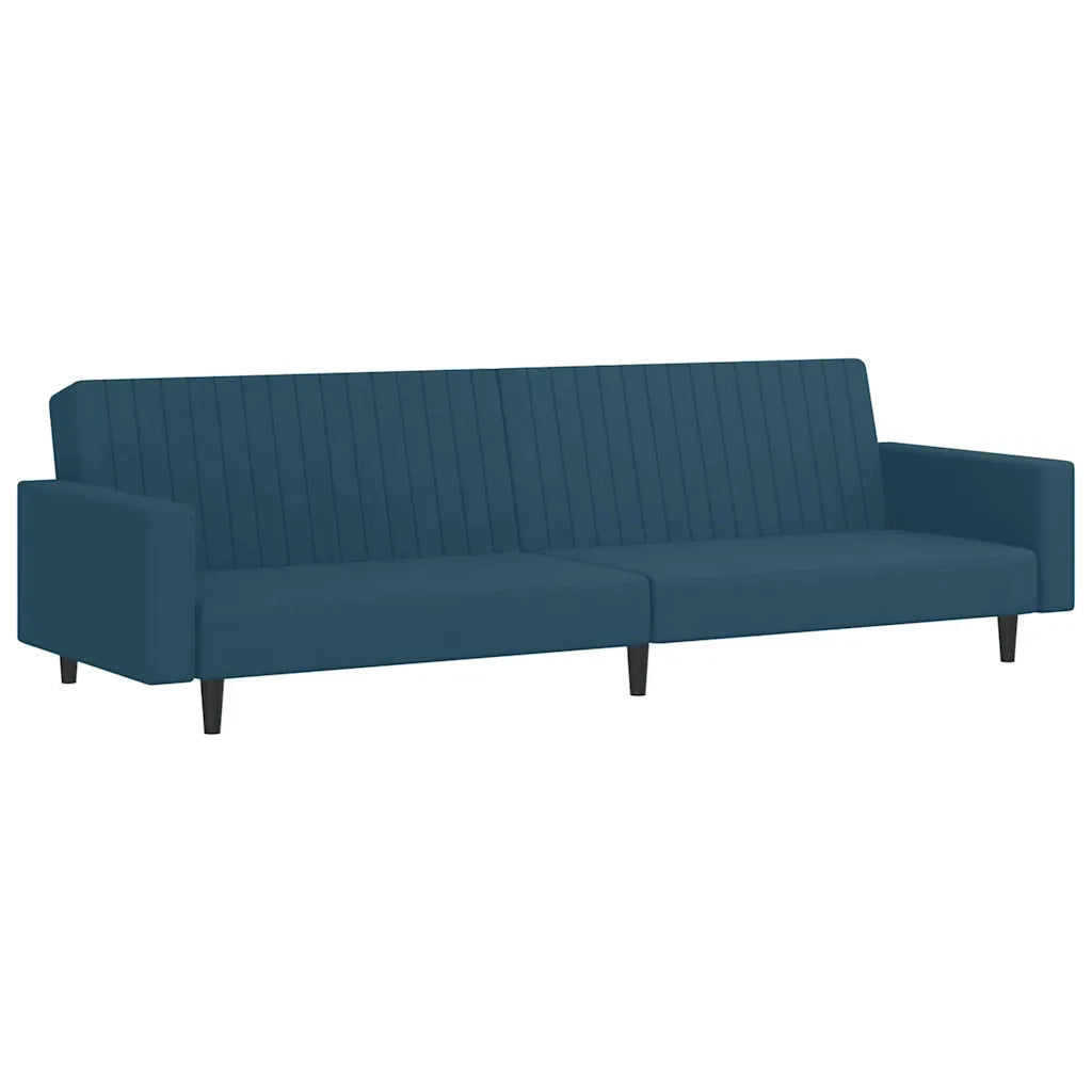 Divano Letto a 2 Posti-Sofa Letto 2 Posti-Daybed Blu in Velluto 190202