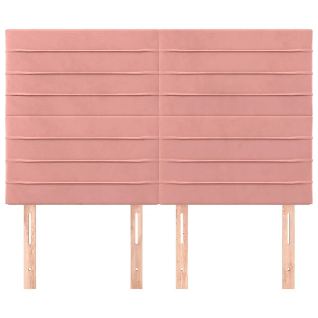 Testiera | Testata Rosa 144x5x118/128 cm Velluto