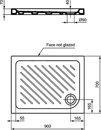 PIATTO DOCCIA GEMMA2 EUROVIT   90x70 h7 DOLOMITE