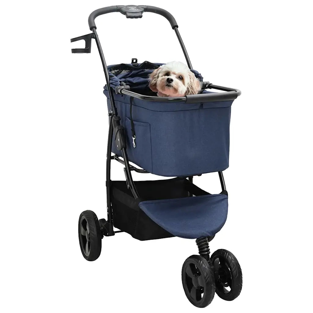Passeggino pieghevole per animali Blu 78 x 54 x 101 cm CFW3382601