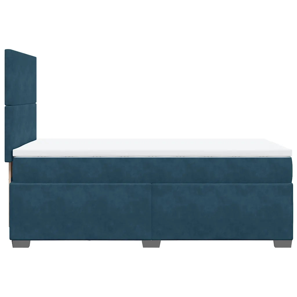 Giroletto a Molle con Materasso Blu 80x200 cm in Velluto 3290760