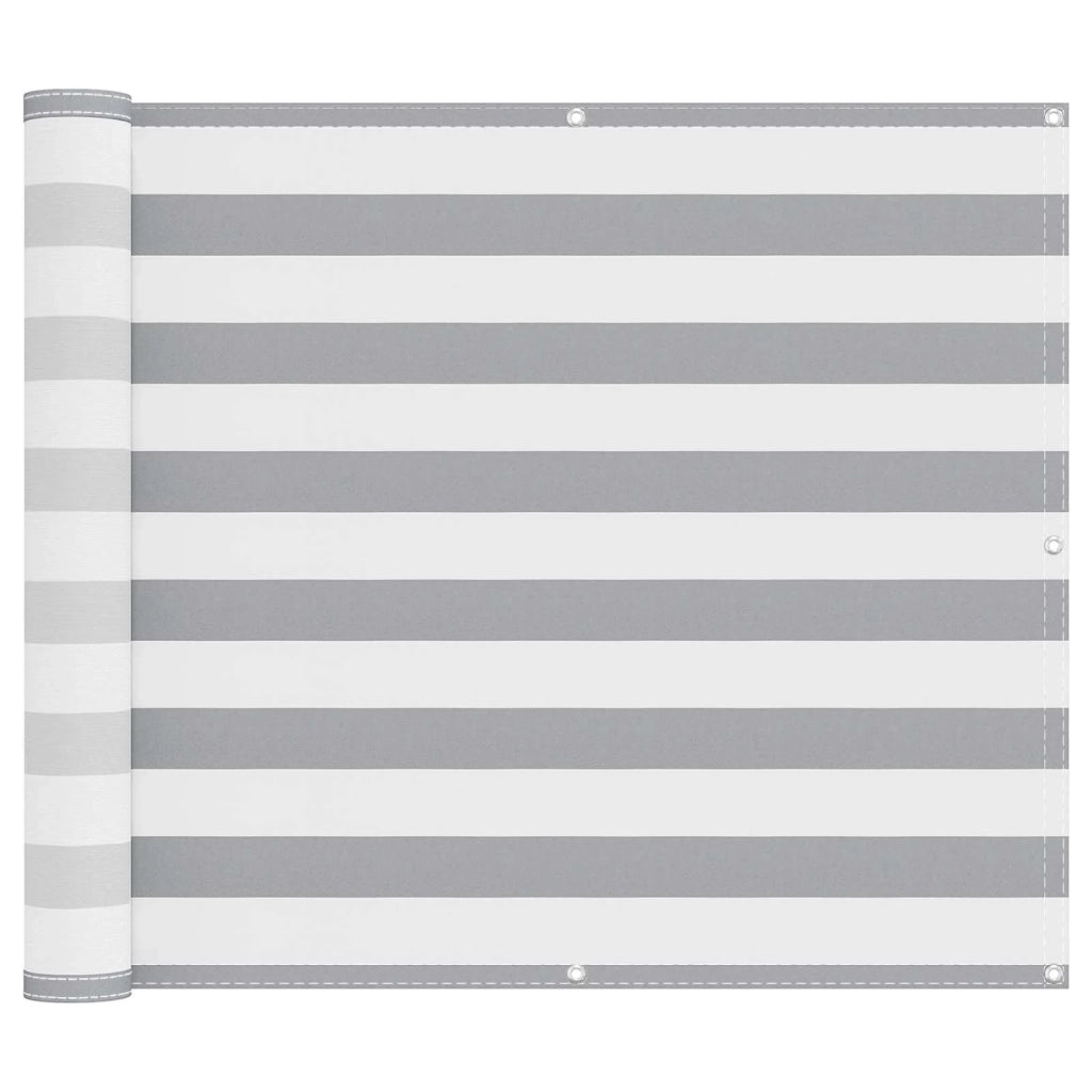 Schermo da balcone-Pannello per balcone Grigio chiaro e bianco 90 x 400 cm