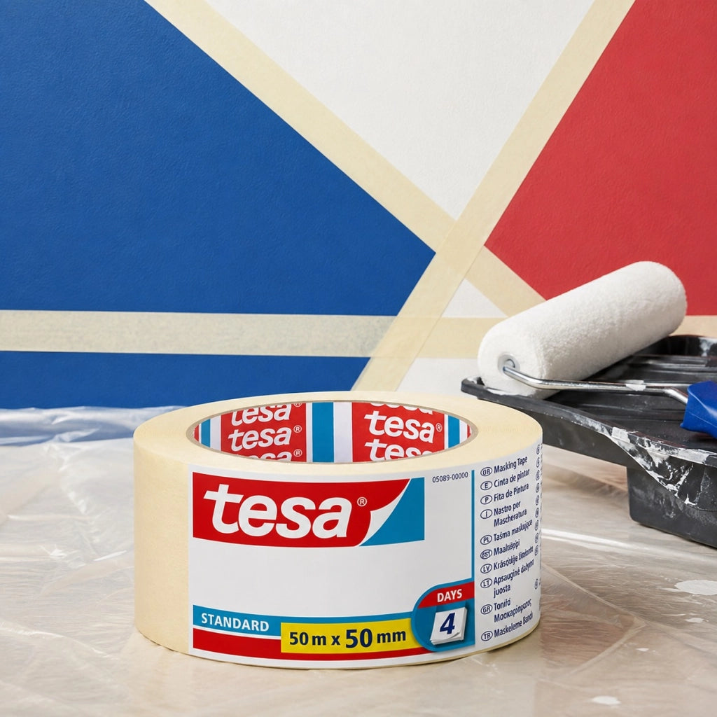Tesa nastro in carta per mascheratura standard rimozione 50 m x 50 mm