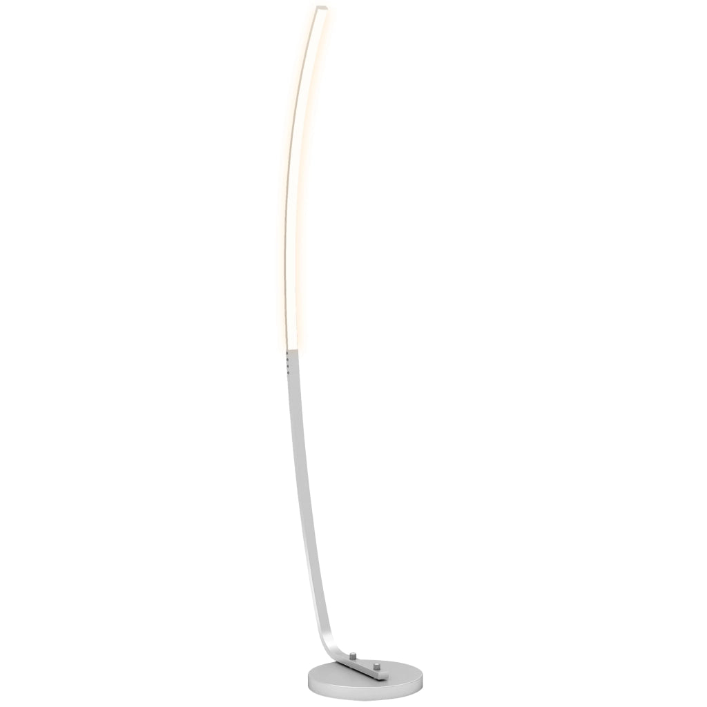 Lampada da terra LED ¨C Minimal ¨C 3 livelli luminosit¨¤, interruttore a pedale, argento