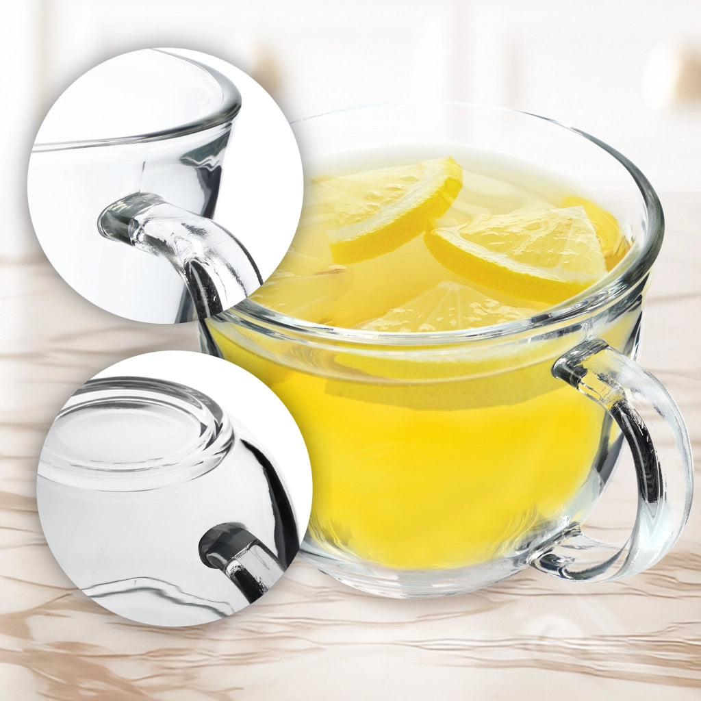 Bicchiere grande KADAX da 480 ml con manico per caffè, tè, bevande invernali e latte macchiato.
