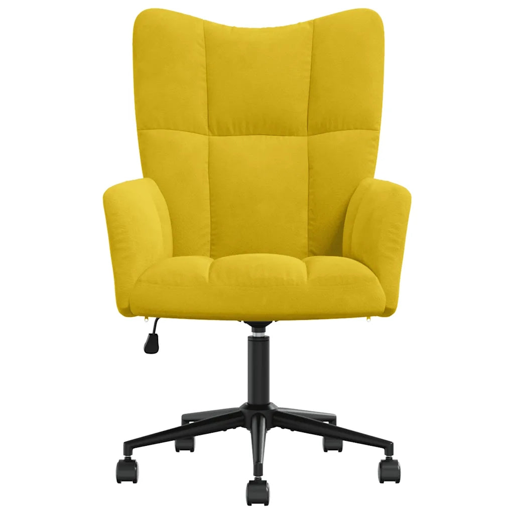 Poltrona Relax | Sedia Relax Giallo Senape in Velluto