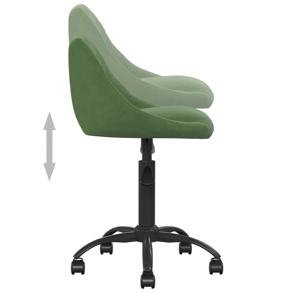 Sedia da Ufficio | Sedia da Gaming Verde Scuro in Velluto