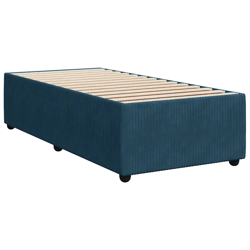 Giroletto a Molle con Materasso Blu 90x200 cm in Velluto 3294542