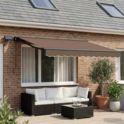 Cornice per Tenda Manuale con LED Tortora 3 x 2,5 m 3425909
