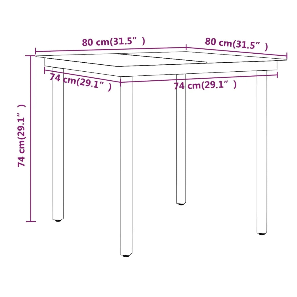 Set da Pranzo da Giardino 5 pz con Cuscini Marrone 3099512