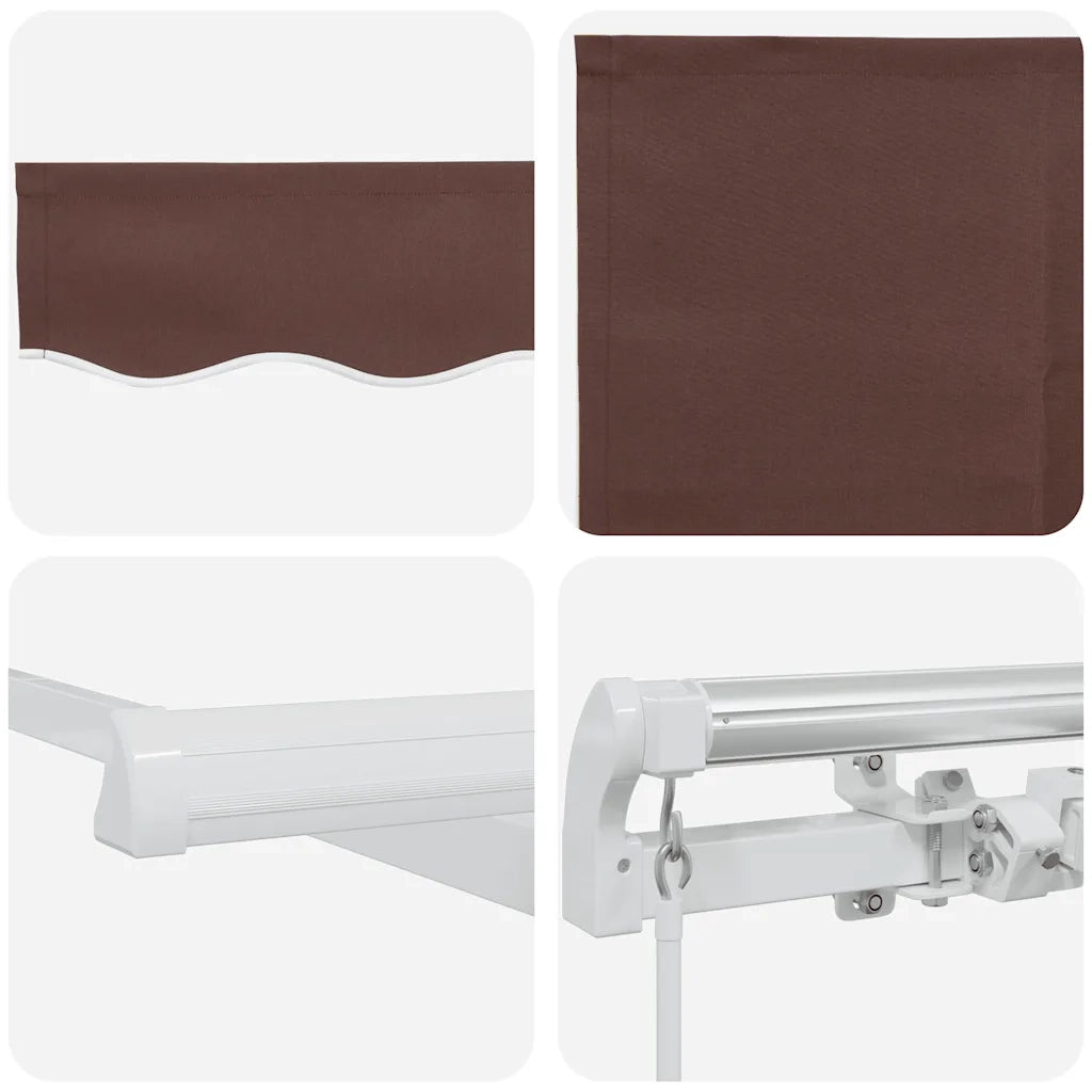 Tenda Retrattile Manuale 600x300 cm Marrone 3215627