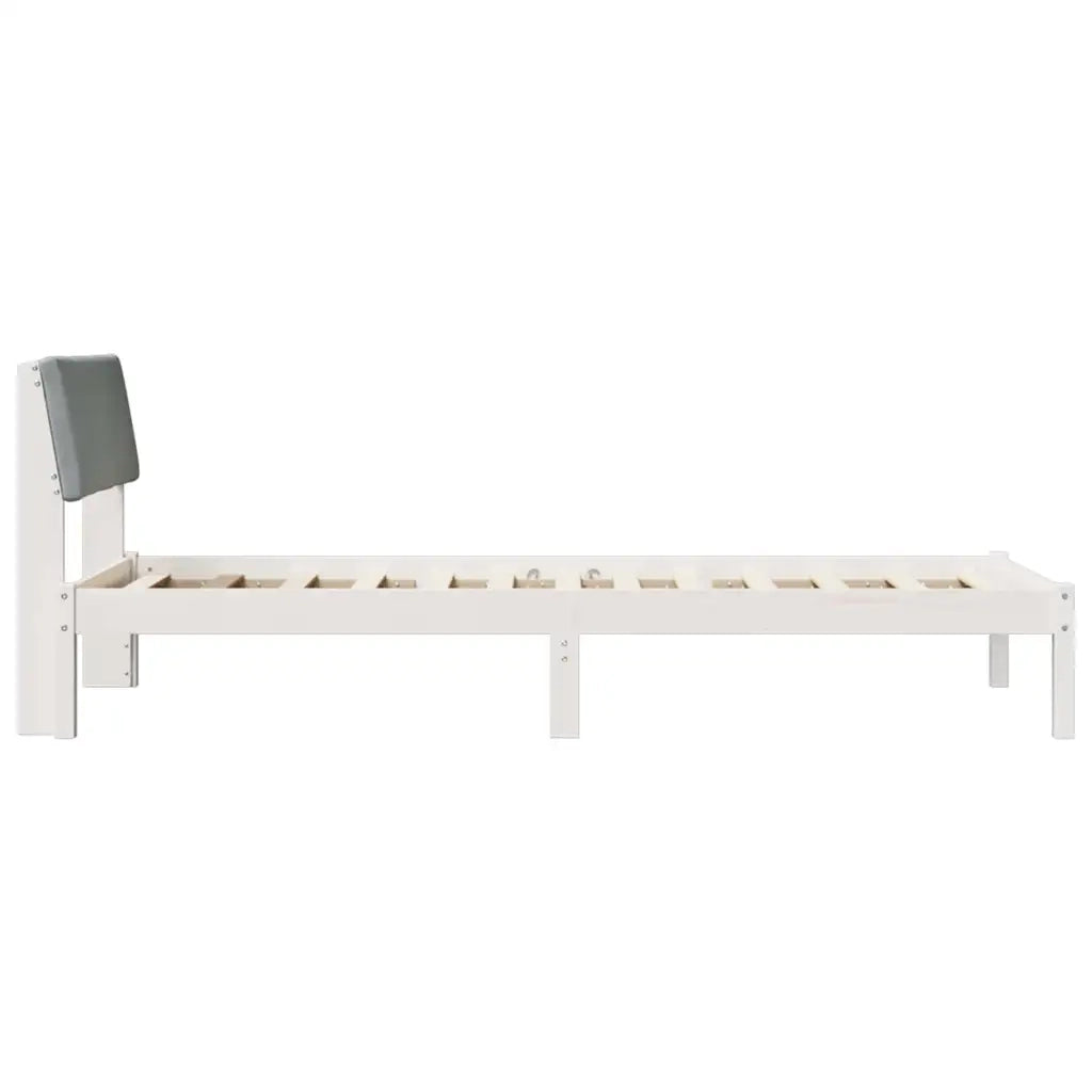 Struttura del Letto Bianco e grigio chiaro 90 x 200 cm 878568
