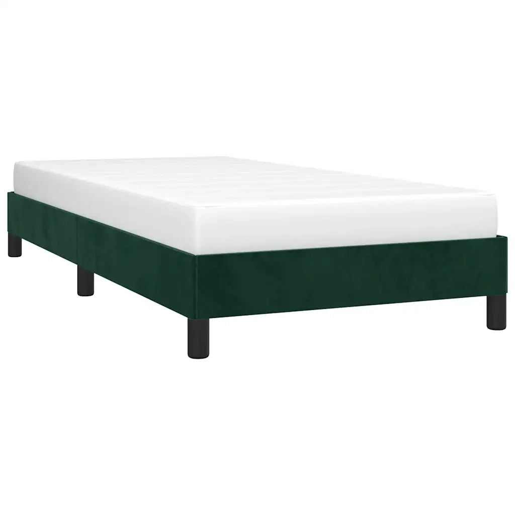 Giroletto senza Materasso Verde Scuro 80x200 cm in Velluto 346943