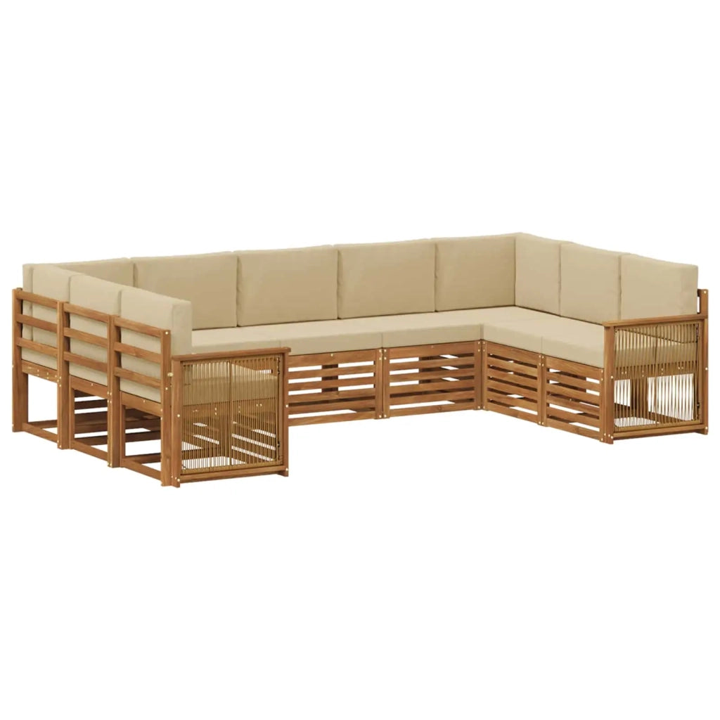 Set di divani da esterno 7 pz Naturale 3384839