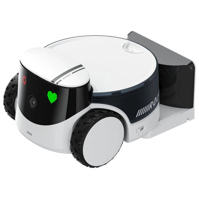 Enabot Rola Petpal, telecamera robot interattiva per animali domestici e bambini, Full HD, bianca