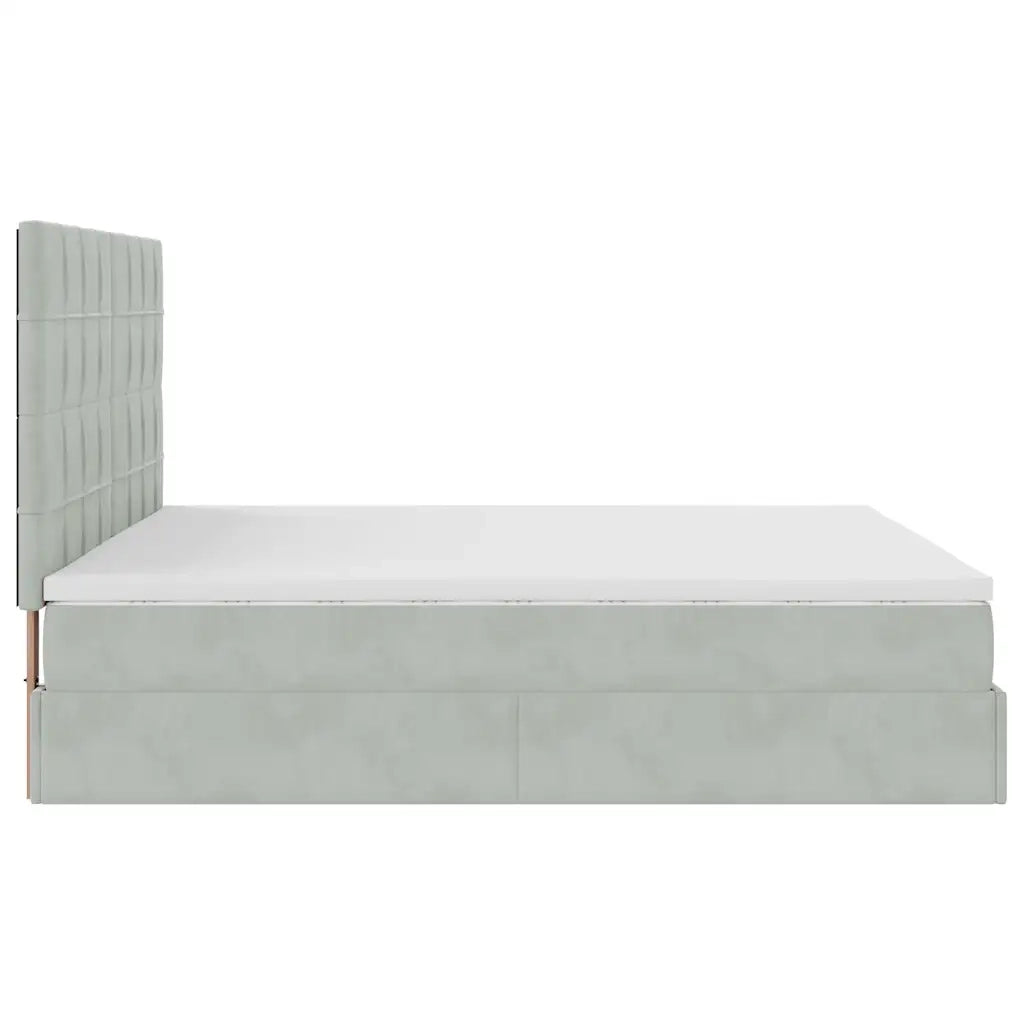 Struttura Letto Pouf con Materassi 200x200 cm Velluto 3314342