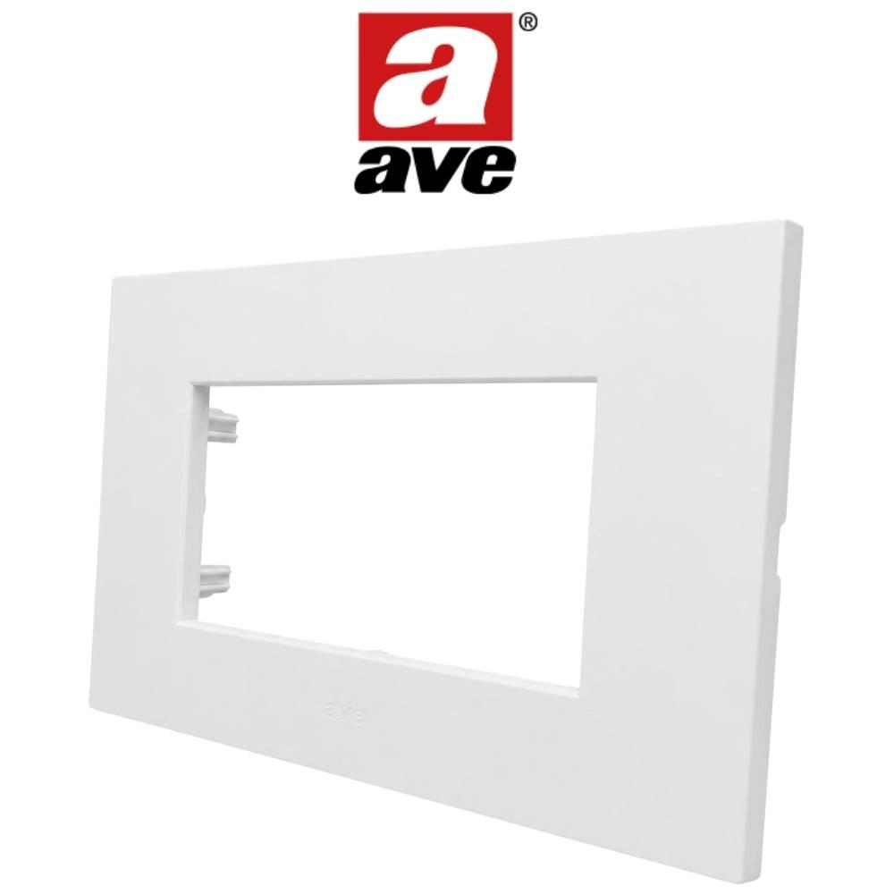 Placa in tecnopolimero smart easy s44 per serie civile *** colore bianco opaco, numero posti 4 moduli, confezione 1