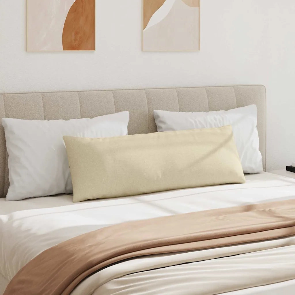 Cuscini da Divano 2 pz | Cuscini per sedie Crema 120 x 40 cm Tessuto