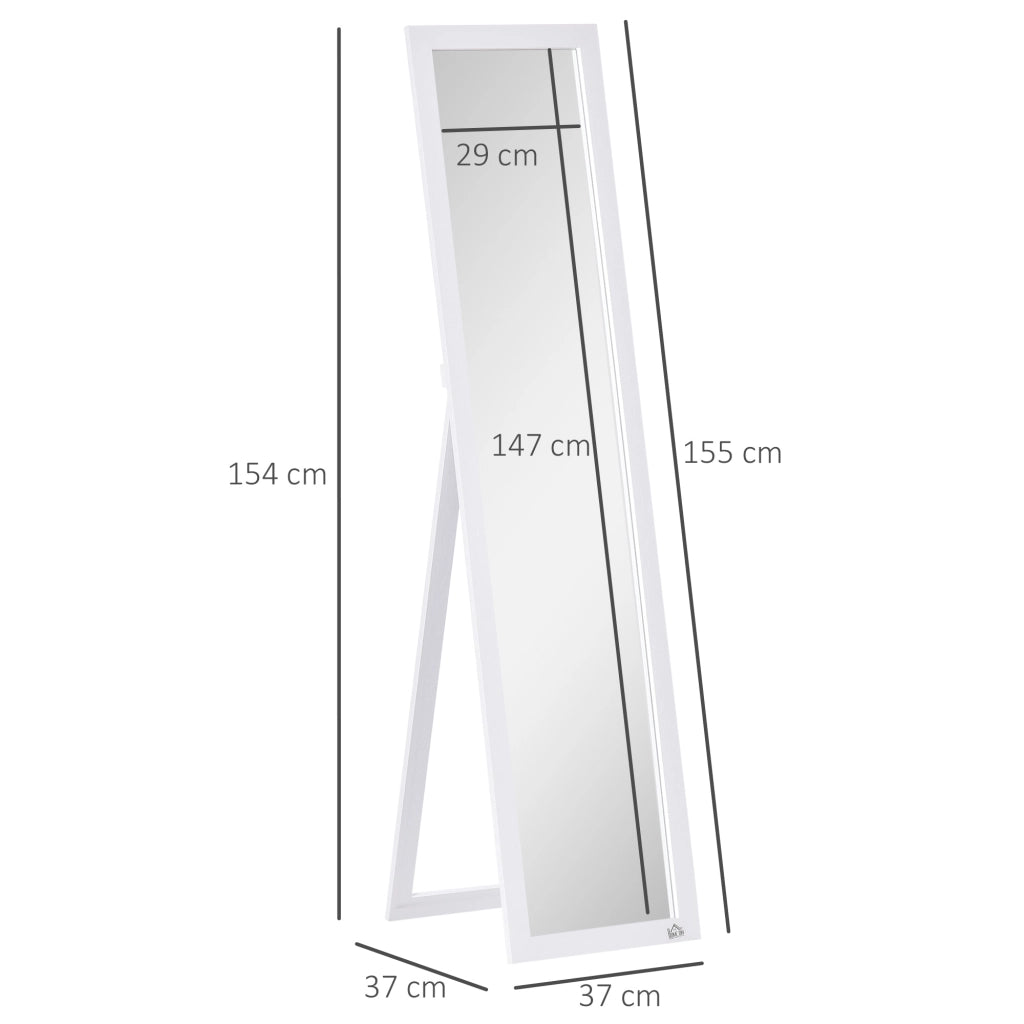 Specchio da Parete a Pieno ¨C Minimal ¨C Bianco 37x37x154 cm
