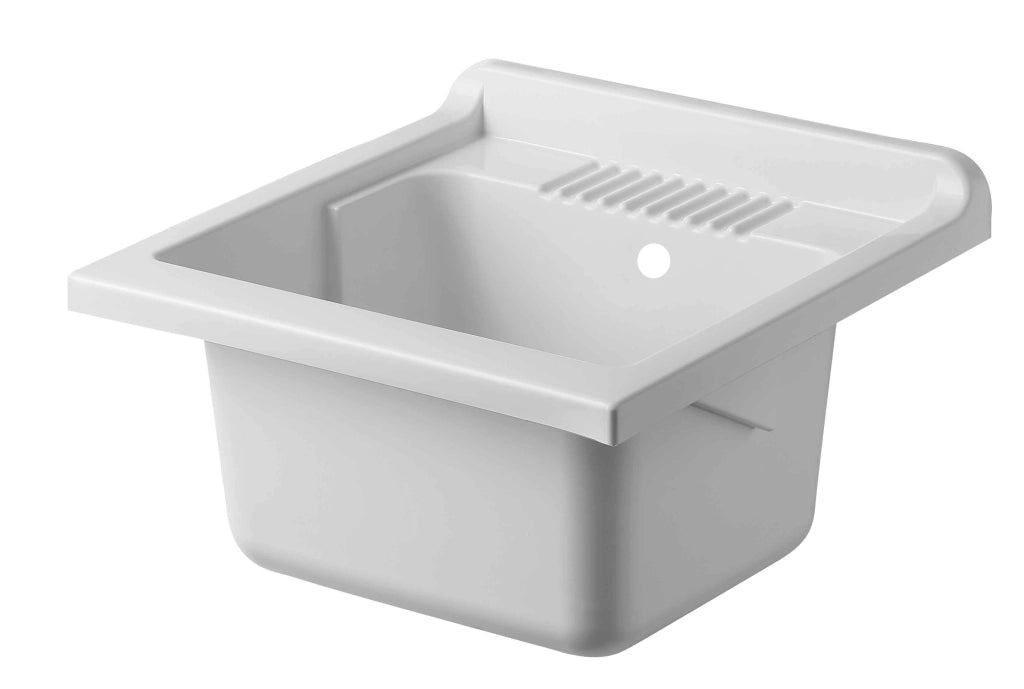 Mobile LAVATOIO - SOSPESO - in LEGNO a 1 anta - 45x50 (H.85) c/vasca e asse in PP - CR - COL: OLMO