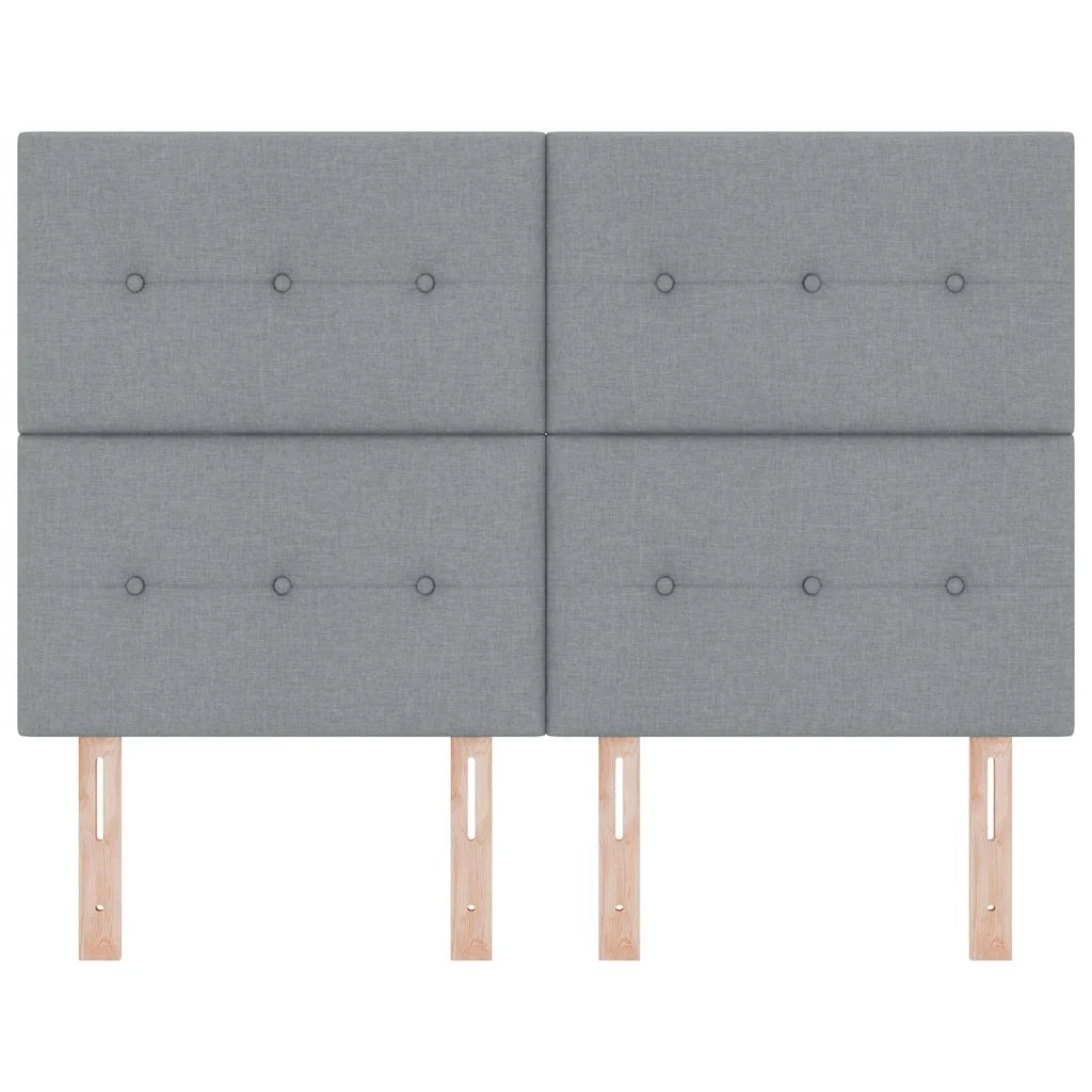 Testiera LED con strisce LED Grigio chiaro 144 cm Tessuto 3338423