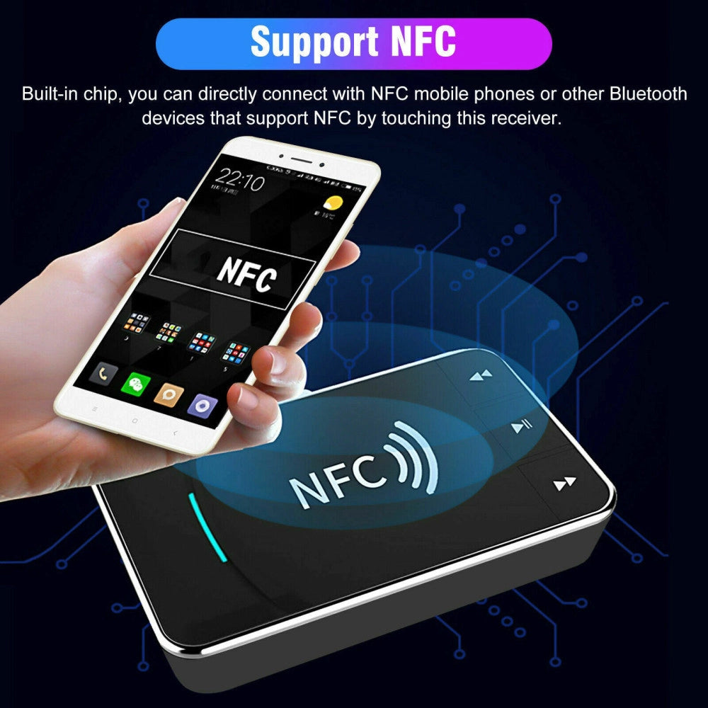 Trade Shop - Trasmettitore Ricevitore Bluetooth 5.0 Aux 3,5mm Nfc A Rca Adattatore Audio Usb -