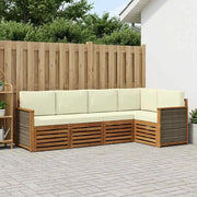 Set divano sezionale con cuscino 4 pcs Naturale e Crema 3384346
