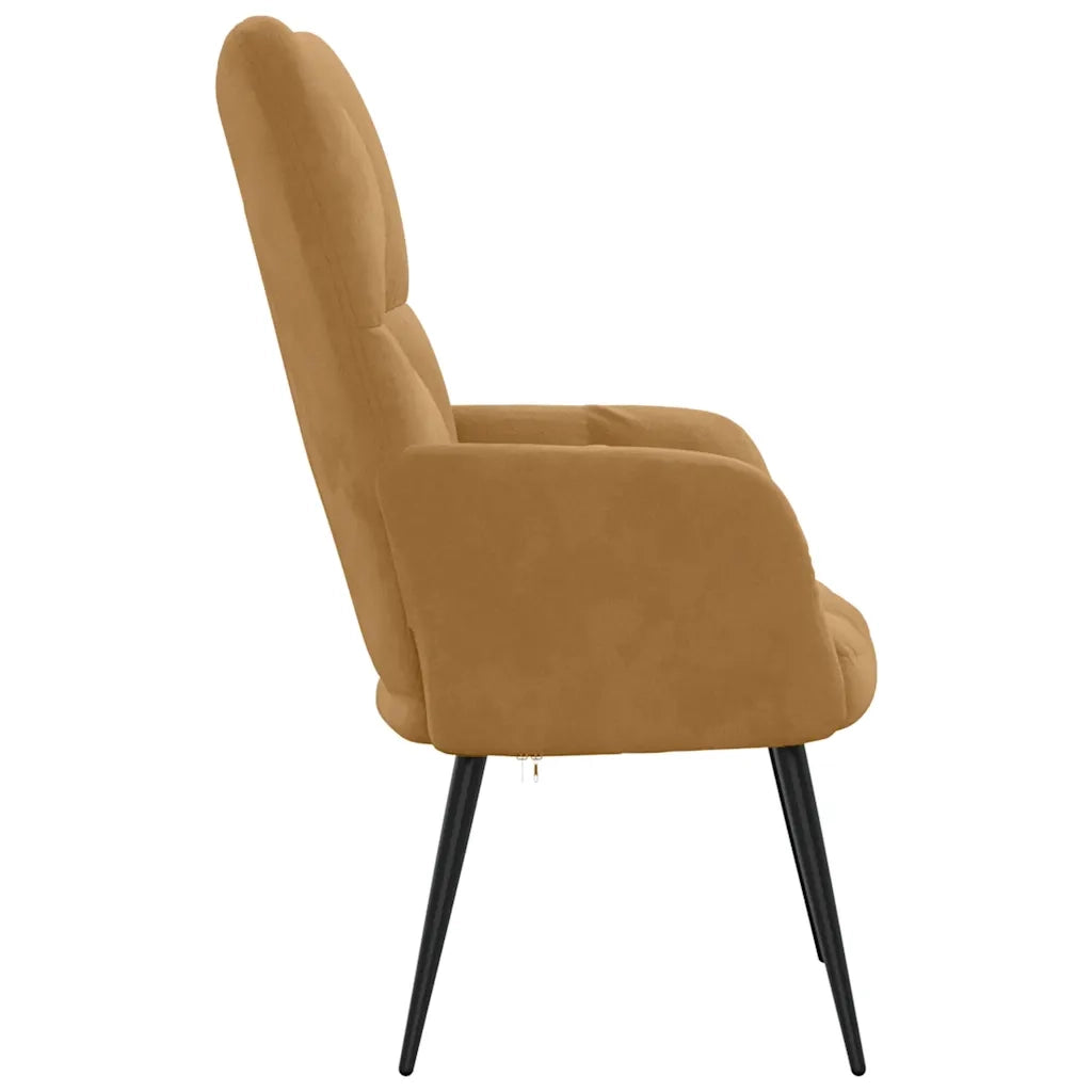 Poltrona Relax Marrone in Velluto 328081
