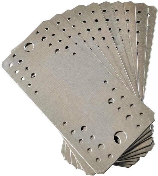 Piastra di connessione robusta - zincata - 210x90x2 mm - piatta