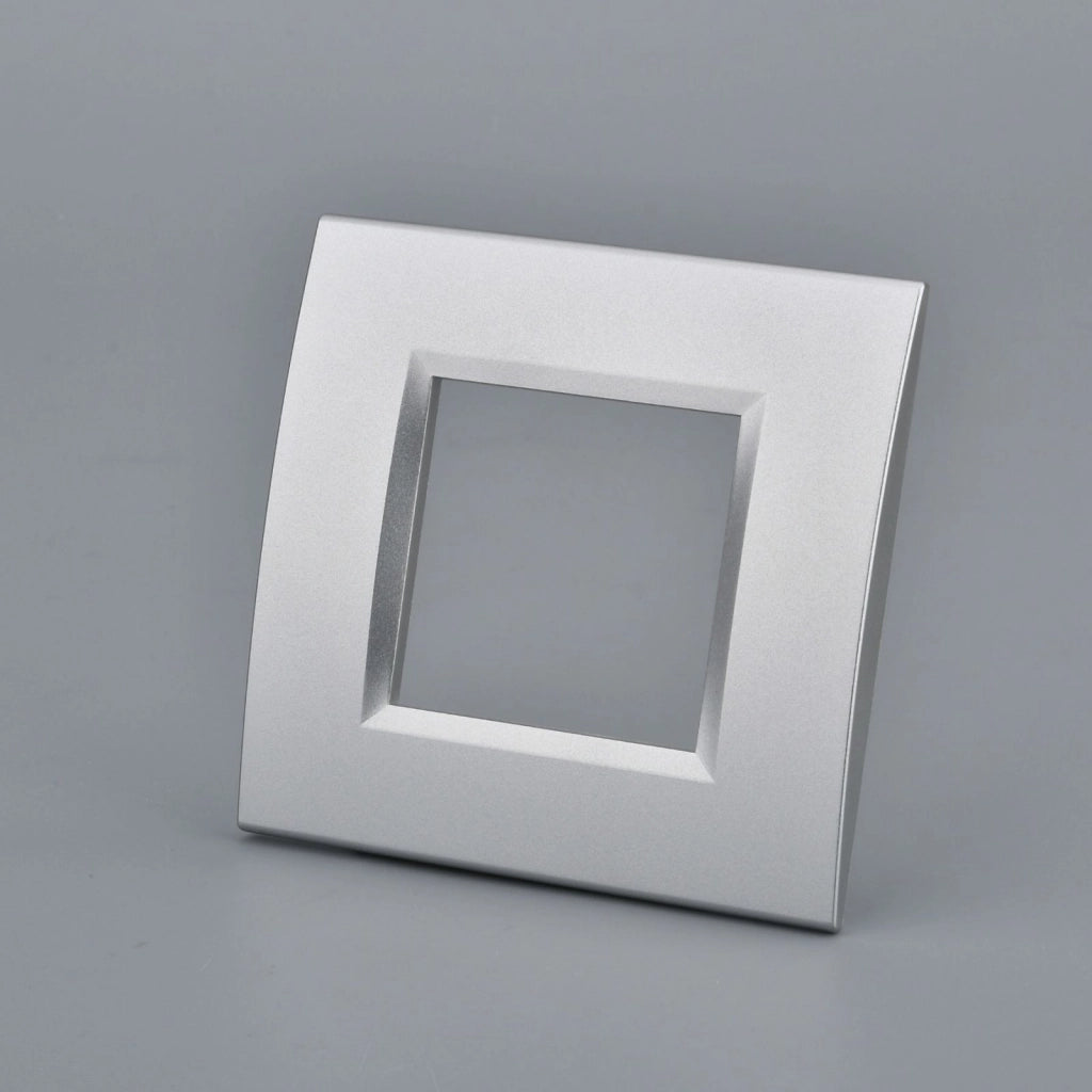 Placca Plastica Quadrata MBL 2M Grigio Compatibile Bticino Living