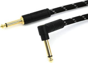 Cavo per Chitarra Deluxe Serie - Jack Plug a Croce - 7,5m - Nero Tweed