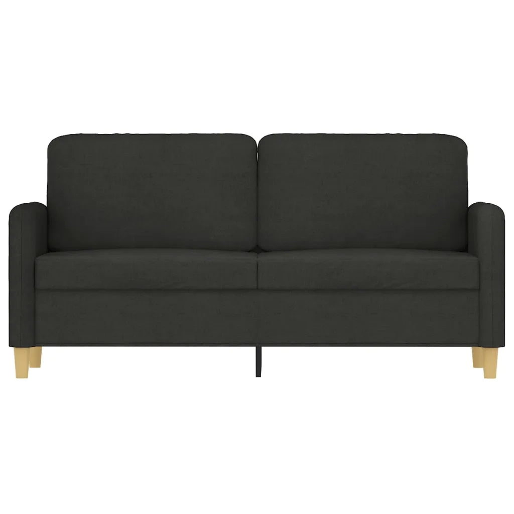 Divano a 2 Posti-Sofa 2 Posti Nero 120 cm in Tessuto 342041