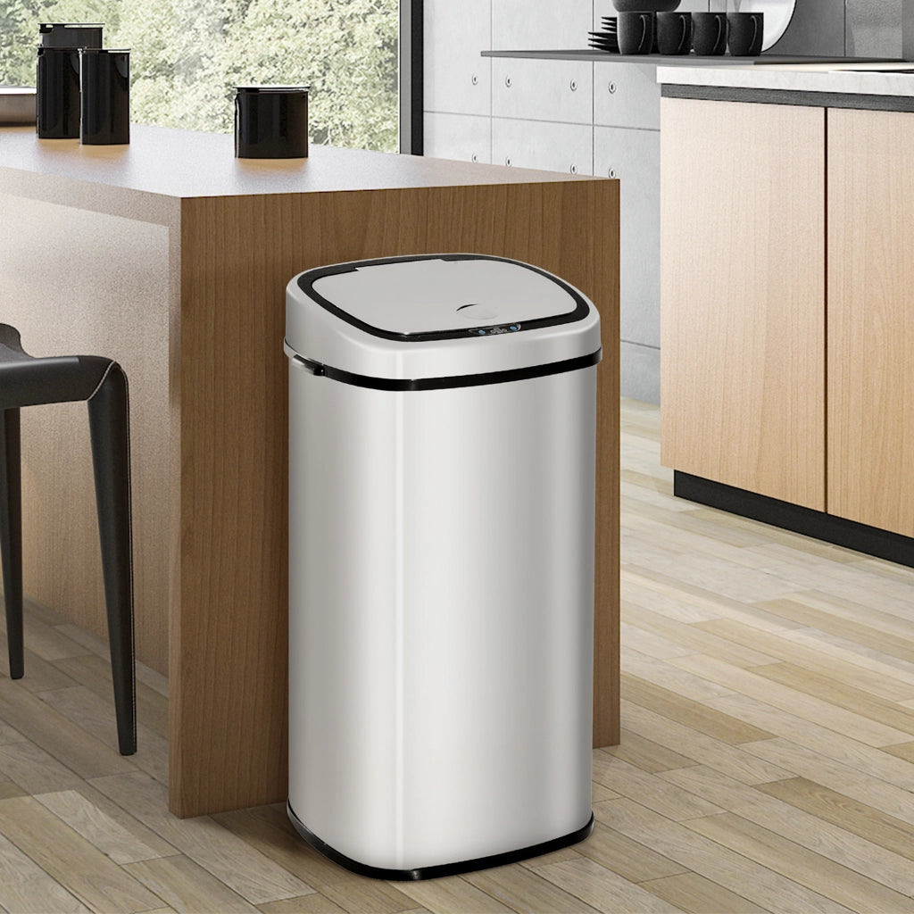 Cestino Automatico 68L ¨C zephmum ¨C Acciaio Inox Argento