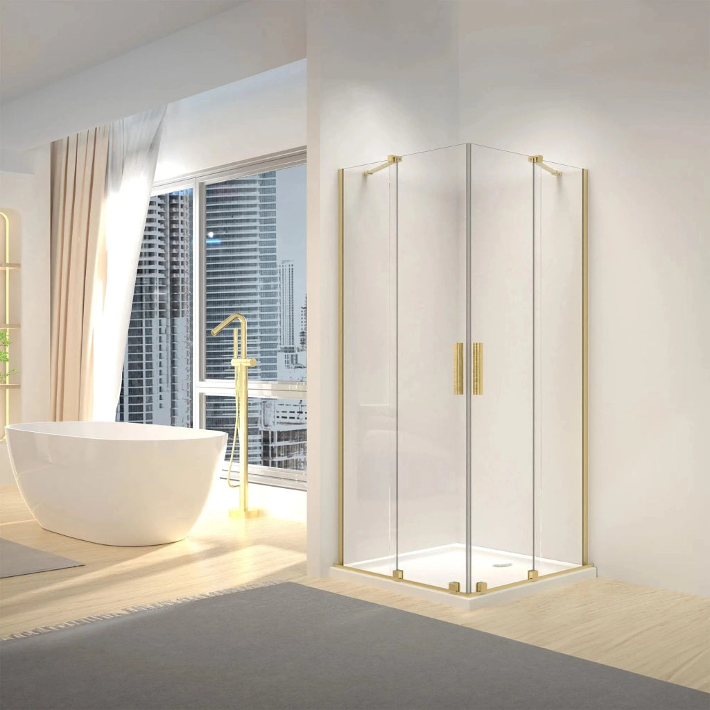 Cabina Doccia Rea Montana Double Gold Brush 80x80