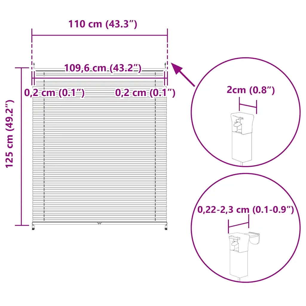 Tenda Plissettata | Tenda pliss¨¨ 110x125cm bianca