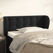 Testiera ad Orecchio-Testata con Orecchie Nera 93x23x78/88 cm in Velluto 895652