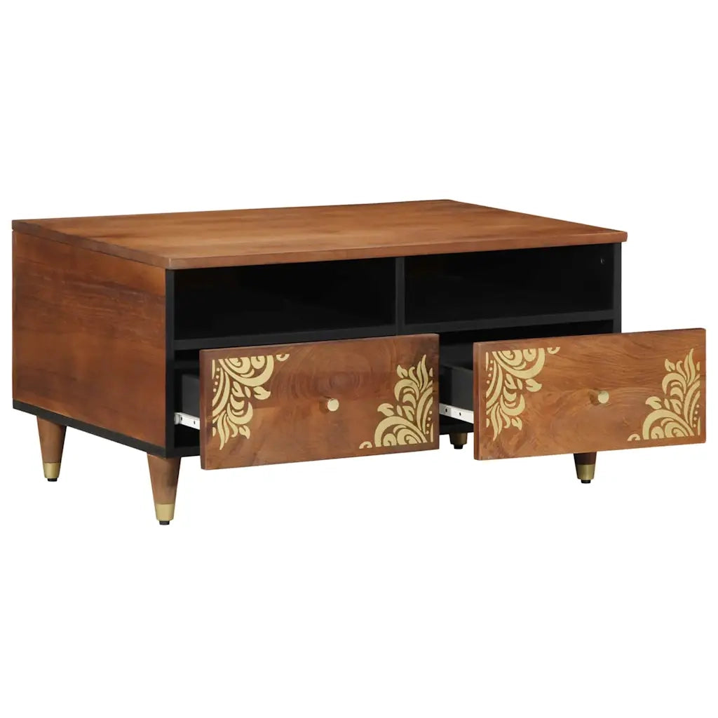 Tavolino da salotto | Tavolino da caff¨¨ | Tavolino da Soggiorno con cassetto Marrone miele 80 x 54 x 40 cm