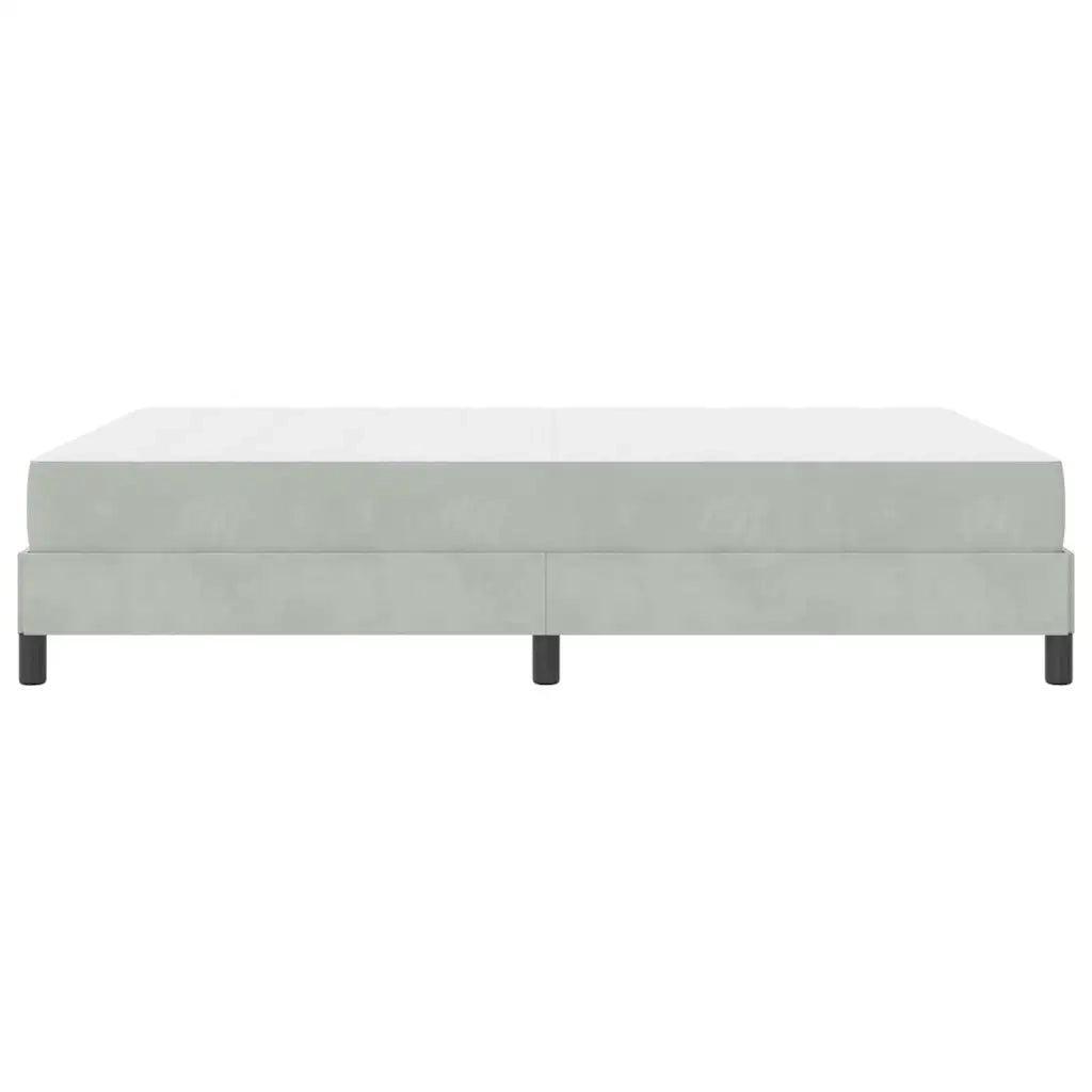 Letto a molle con materasso Grigio chiaro 160 x 210 cm Tessuto